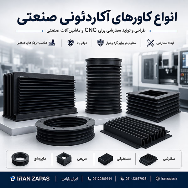 کاور آکاردئونی مخصوص دستگاه سنگ مغناطیس و قطعات متحرک