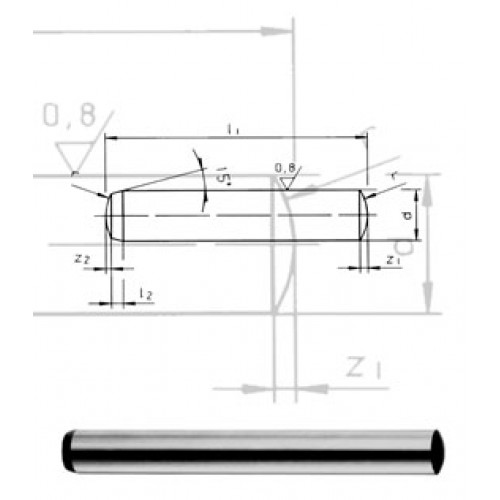پین رابط قالب دو سر گرد رزوه دار