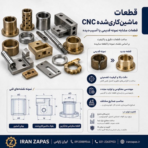 قطعات ماشین‌کاری‌شده CNC سفارشی