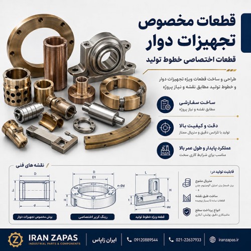 تولید قطعات تجهیزات دوار و خطوط تولید